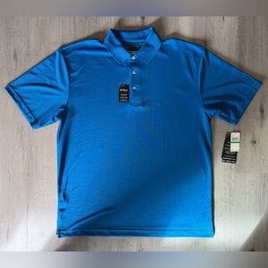 NWT PGA Tour Airflux Bright Blue Performance Polo